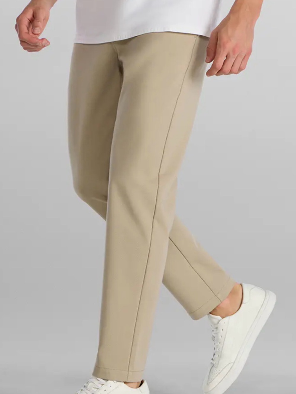 BYLT Basics Slim Straight Khaki Chinos - Tan